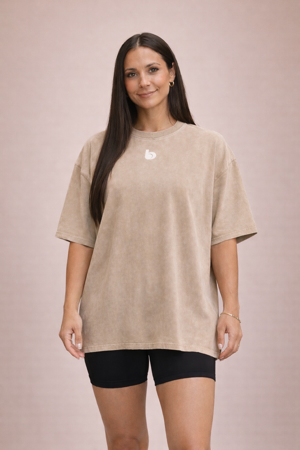 Snow Washed Oversized Cotton T-Shirt